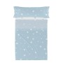 Set di Lenzuola HappyFriday Basic Kids Little star Azzurro Singolo 2 Pezzi