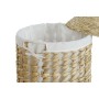 Cesto per i Panni Sporchi Home ESPRIT Bianco Naturale 3 Pezzi 46 x 46 x 69 cm