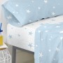 Lenzuolo con angoli HappyFriday BASIC KIDS Azzurro 90 x 200 x 32 cm