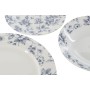 Set di Stoviglie Home ESPRIT Azzurro Porcellana Floreale 18 Pezzi 27 x 27 x 2 cm