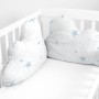 Paracolpi per culla HappyFriday Basic Kids Little star Azzurro 60 x 40 cm