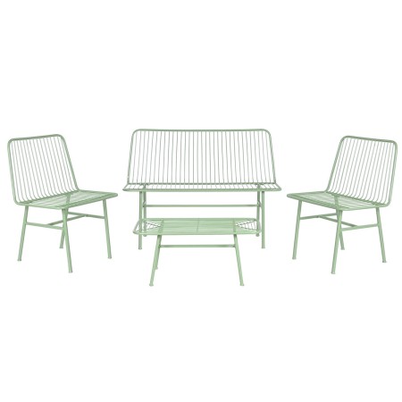 Set Tavolo con 3 Sedie Home ESPRIT Menta Metallo 115 x 53 x 83 cm