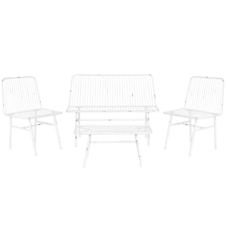 Set Tavolo con 3 Sedie Home ESPRIT Bianco Metallo 115 x 53 x 83 cm