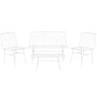 Set Tavolo con 3 Sedie Home ESPRIT Bianco Metallo 115 x 53 x 83 cm