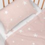 Set di Lenzuola HappyFriday Basic Kids Little star Rosa Culla Neonato 2 Pezzi