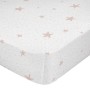 Lenzuolo con angoli HappyFriday BASIC KIDS Bianco Rosa 60 x 120 x 14 cm Stelle