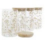 Barattolo DKD Home Decor Bambù Vetro Borosilicato Shabby Chic 1 L 10 x 10 x 17 cm (4 Unità)