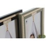 Cornice Portafoto Home ESPRIT Nero Verde Naturale Cristallo Legno MDF Scandinavo 26,5 x 2 x 31,5 cm (2 Unità)