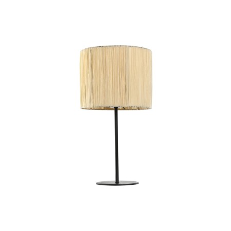 Lampada da tavolo Home ESPRIT Marrone Nero Rafia Ferro 50 W 220 V 25 x 25 x 47 cm