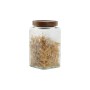 Set di 3 Barattoli Home ESPRIT Naturale Cristallo Acacia 500 ml 750 ml 1 L 9,5 x 9,5 x 17,5 cm