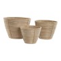 Set di vasi da fiori Home ESPRIT Rattan 25 x 25 x 20 cm