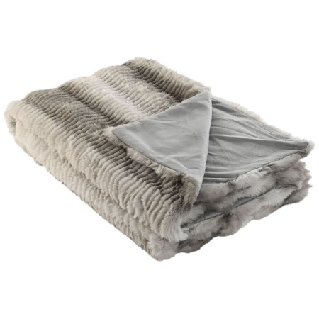 Coperta Home ESPRIT Grigio 130 x 170 x 0,5 cm