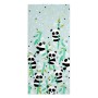 Telo da bagno HappyFriday Moshi Moshi Panda Garden Blue Multicolore 70 x 150 cm