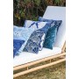 Cuscino Home ESPRIT Argentato Blu Marino Mediterraneo 45 x 15 x 45 cm