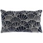 Cuscino Home ESPRIT Argentato Blu Marino Mediterraneo 60 x 10 x 35 cm