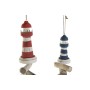 Decorazione pensile Home ESPRIT Azzurro Bianco Rosso Faro 12 x 4 x 100 cm (2 Unità)