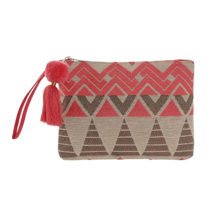 Necessaire da Viaggio Home ESPRIT Beige Fucsia 26 x 2 x 19 cm