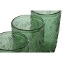 Set di Bicchieri Home ESPRIT Verde Cristallo Con rilievo 370 ml