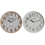 Orologio da Parete Home ESPRIT Bianco Cristallo Legno MDF 32 x 4,5 x 32 cm (2 Unità)