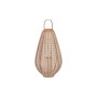 Portacandele Home ESPRIT Marrone Naturale Legno Cristallo 40 x 40 x 70 cm