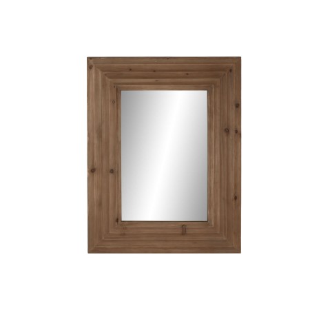 Specchio da parete Home ESPRIT Marrone Naturale Abete Moderno 104 x 9 x 135 cm