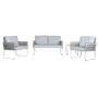 Set Tavolo con 3 Sedie Home ESPRIT Grigio Acciaio Policarbonato 128 x 69 x 79 cm