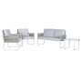 Set Tavolo con 3 Sedie Home ESPRIT Grigio Acciaio Policarbonato 128 x 69 x 79 cm