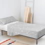 Set di Lenzuola HappyFriday Basic Kids Little star Grigio Singolo 2 Pezzi