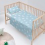 Set di Lenzuola HappyFriday Basic Kids Clouds Azzurro 2 Pezzi