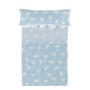 Set di Lenzuola HappyFriday Basic Kids Clouds Azzurro Singolo 2 Pezzi