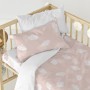 Lenzuolo con angoli HappyFriday BASIC KIDS Bianco Rosa 70 x 140 x 14 cm Nuvole