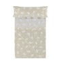 Set di Lenzuola HappyFriday Basic Kids Clouds Beige Singolo 2 Pezzi