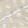 Set di Lenzuola HappyFriday Basic Kids Clouds Beige Singolo 2 Pezzi