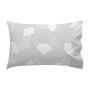 Set di Lenzuola HappyFriday Basic Kids Clouds Grigio Culla Neonato 2 Pezzi