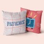 Fodera per cuscino HappyFriday Aware Patience Multicolore 50 x 50 cm 2 Pezzi