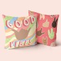 Fodera per cuscino HappyFriday Aware Good vibes Multicolore 50 x 50 cm 2 Pezzi