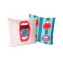 Fodera per cuscino HappyFriday Aware Lips Multicolore 50 x 50 cm 2 Pezzi