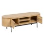 Mobile TV MONTMARTRE 140 x 40 x 48 cm Naturale Nero Legno Ferro