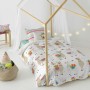 Set di copripiumino HappyFriday Moshi Moshi Cute Llamas Multicolore Singolo 2 Pezzi