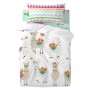 Set di copripiumino HappyFriday Moshi Moshi Cute Llamas Multicolore Culla Neonato 2 Pezzi