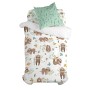 Set di copripiumino HappyFriday Moshi Moshi Happy Sloth Multicolore Singolo 2 Pezzi