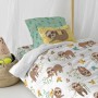 Set di copripiumino HappyFriday Moshi Moshi Happy Sloth Multicolore Singolo 2 Pezzi