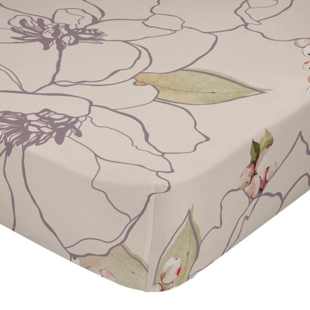 Lenzuolo con angoli aderenti HappyFriday White peonies Multicolore 180 x 200 x 32 cm