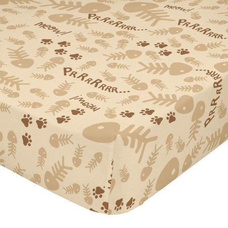 Lenzuolo con angoli HappyFriday MR FOX Beige Multicolore 60 x 120 x 14 cm