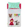 Set di Lenzuola HappyFriday Mr Fox Grandma Multicolore Culla Neonato 2 Pezzi