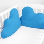 Paracolpi per culla HappyFriday Basic Kids Cloud Turchese 60 x 40 cm