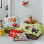 Set di copripiumino HappyFriday Mr Fox Piggys Multicolore Singolo 2 Pezzi