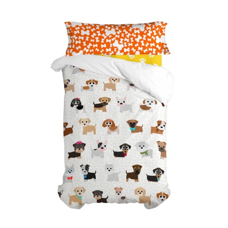 Set di copripiumino HappyFriday Mr Fox Dogs Multicolore Singolo 2 Pezzi