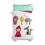 Set di copripiumino HappyFriday Mr Fox Grandma Multicolore Singolo 2 Pezzi