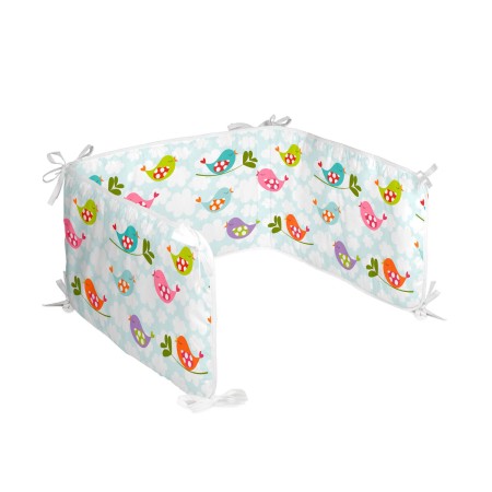 Paracolpi per culla HappyFriday Mr Fox Little birds Multicolore 210 x 40 cm